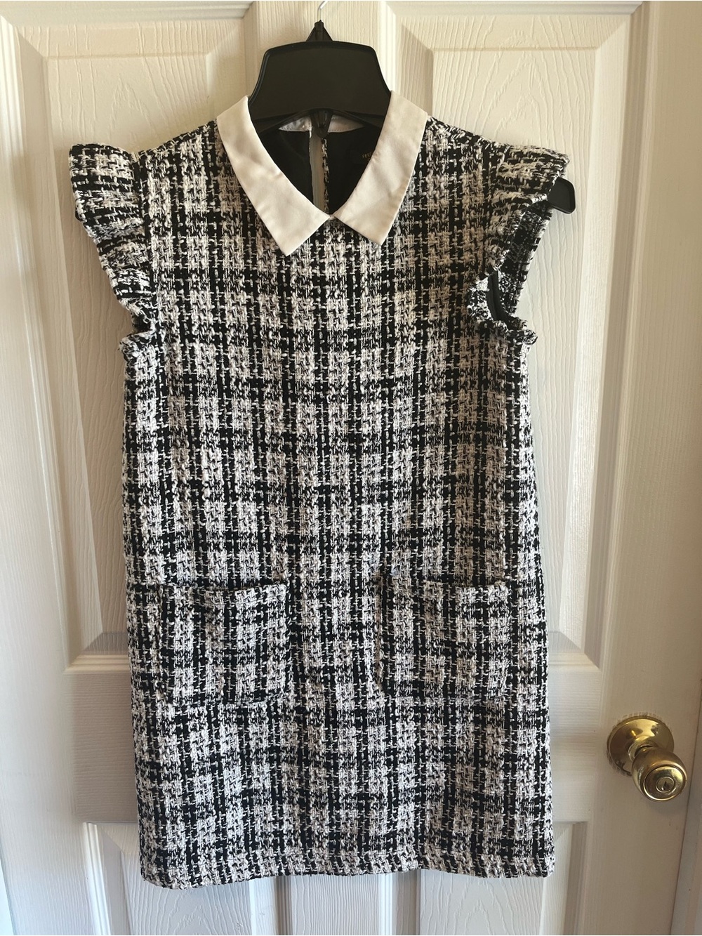 GUC Forever 21 Girls Black and White Lined Dress size 11/12